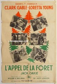 h227 CALL OF THE WILD French 31x47 movie poster '35 Gable, Young