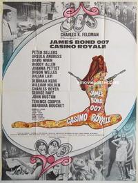h275 CASINO ROYALE French one-panel movie poster '67 James Bond spy spoof!