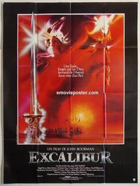 h286 EXCALIBUR French one-panel movie poster '81 John Boorman, Peak artwork!
