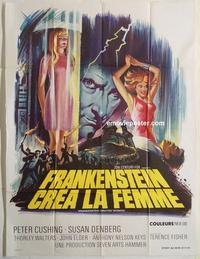 h294 FRANKENSTEIN CREATED WOMAN French one-panel movie poster '67 Hammer
