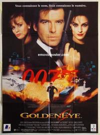 h298 GOLDENEYE French one-panel movie poster '95 Brosnan as James Bond