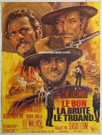 h300 GOOD, THE BAD & THE UGLY French one-panel movie poster R70s Eastwood