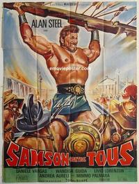 h306 HERCULES AGAINST ROME French one-panel movie poster '64 Alan Steel