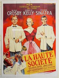 h307 HIGH SOCIETY French one-panel movie poster R80s Frank Sinatra, Crosby