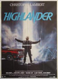 h308 HIGHLANDER French one-panel movie poster '86 Sean Connery, Lambert