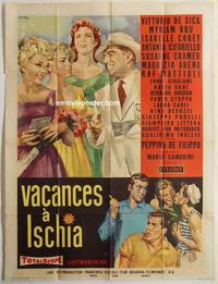 h310 HOLIDAY ISLAND French one-panel movie poster '57 Vittorio De Sica