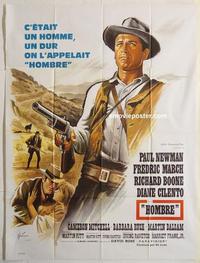 h311 HOMBRE French one-panel movie poster '66 Paul Newman, March, Boone