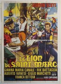 h323 LION OF SAINT MARK French one-panel movie poster '63 Gordon Scott