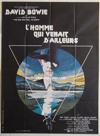 h325 MAN WHO FELL TO EARTH French one-panel movie poster '76 David Bowie