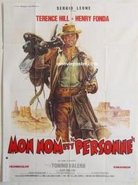 h330 MY NAME IS NOBODY French one-panel movie poster '74 Henry Fonda, Hill
