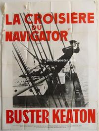 h331 NAVIGATOR French one-panel movie poster R60s Buster Keaton, Donald Crisp