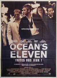 h335 OCEAN'S 11 French one-panel movie poster '01 Soderbergh, Clooney