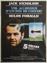 h337 ONE FLEW OVER THE CUCKOO'S NEST French one-panel movie poster '75