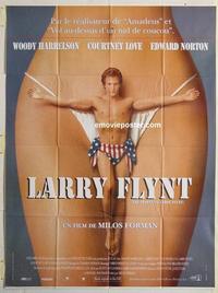 h338 PEOPLE VS LARRY FLYNT French one-panel movie poster '96 Woody Harrelson