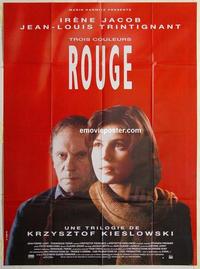 h372 THREE COLORS RED French one-panel movie poster '94 Irene Jacob