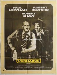 h367 STING French one-panel movie poster '74 Paul Newman, Robert Redford