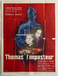 h370 THOMAS THE IMPOSTER French one-panel movie poster '64 Jean Cocteau