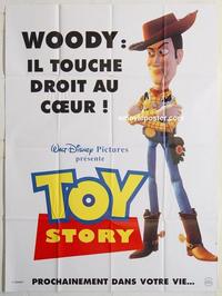 h375 TOY STORY French one-panel movie poster '95 Disney, Woody!