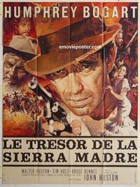 h381 TREASURE OF THE SIERRA MADRE French one-panel movie poster R60s Bogart