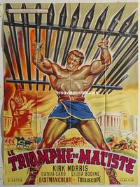 h382 TRIUMPH OF THE SON OF HERCULES French one-panel movie poster '61 Maciste