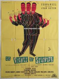 h389 VINES OF THE LORDS French one-panel movie poster '58 Fernandel