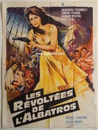 h390 WHITE SLAVE SHIP French one-panel movie poster '62 Pier Angeli