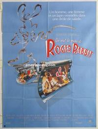 h391 WHO FRAMED ROGER RABBIT French one-panel movie poster '88 Zemeckis