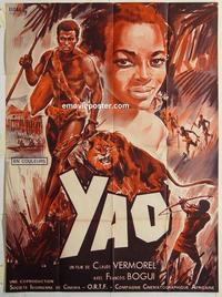 h395 YAO French one-panel movie poster '69 Francois Boguy, Yao Kouakou