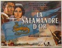 h226 LA SALAMONDRE D'OR partial French two-panel movie poster '62 Pascal