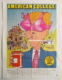 h260 ANIMAL HOUSE French one-panel movie poster '78 cool different artwork!