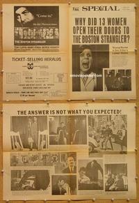 h053 BOSTON STRANGLER movie herald '68 Tony Curtis, Fonda
