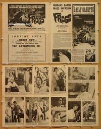 h062 FROGS movie herald '72 Ray Milland, great horror image!