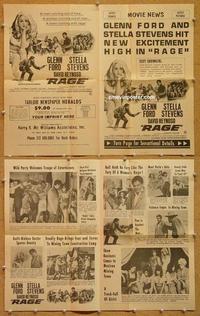h074 RAGE movie herald '66 Glenn Ford, Stella Stevens