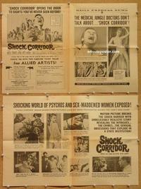 h077 SHOCK CORRIDOR movie herald '63 Fuller, Constance Towers
