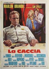 h031 CHASE Italian 1p R1970s Marlon Brando, Jane Fonda, Robert Redford, different Sciotti art!