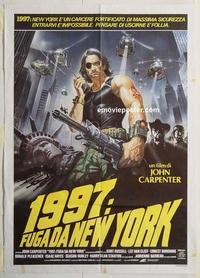 h034 ESCAPE FROM NEW YORK Italian one-panel movie poster '81 Kurt Russell