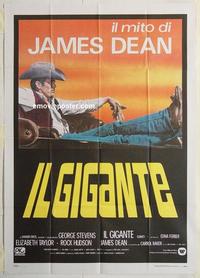 h035 GIANT Italian one-panel movie poster R83 James Dean, Liz Taylor, Hudson