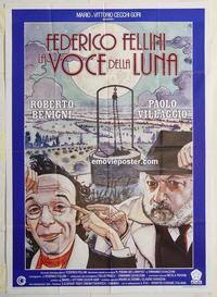 h046 VOICE OF THE MOON Italian one-panel movie poster '89 Fellini, Benigni