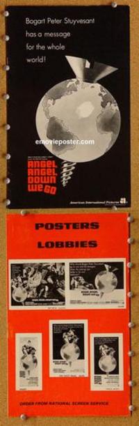 h403 ANGEL ANGEL DOWN WE GO movie pressbook '69 AIP, drugs & thugs!