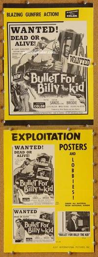 h422 BULLET FOR BILLY THE KID movie pressbook '63 Sands, Brodie
