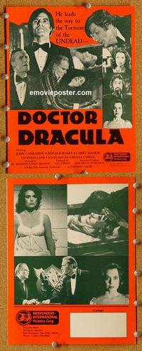 h438 DOCTOR DRACULA movie pressbook '81 horror, John Carradine