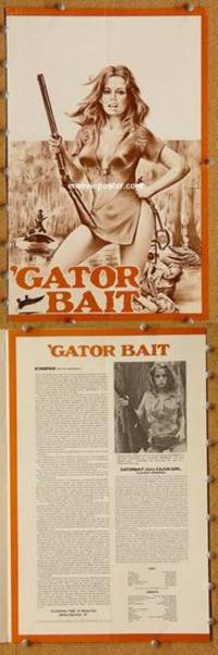 h453 GATOR BAIT movie pressbook '74 half animal, all woman!