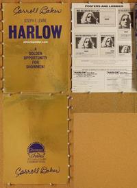 h459 HARLOW gold foil movie pressbook '65 Carroll Baker