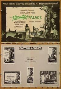 h461 HAUNTED PALACE movie pressbook '63 Vincent Price, Chaney Jr