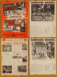 h479 JET ATTACK/SUICIDE BATTALION movie pressbook '58 AIP, war!