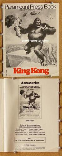 h487 KING KONG movie pressbook '76 BIG Ape, Jessica Lange