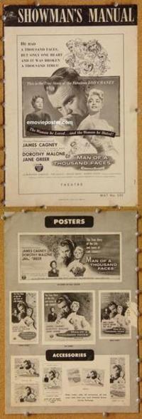h492 MAN OF A THOUSAND FACES movie pressbook '57 James Cagney