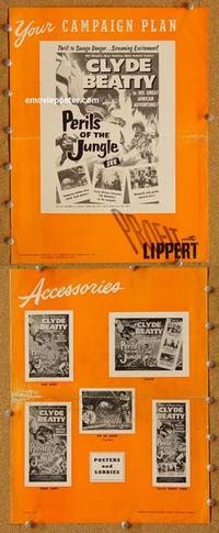 h512 PERILS OF THE JUNGLE Lippert style movie pressbook '53 Beatty