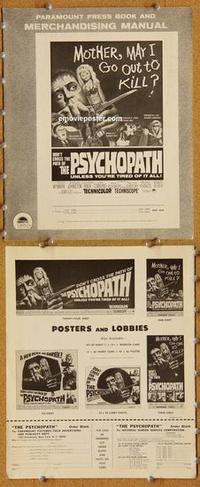 h517 PSYCHOPATH movie pressbook '66 Patrick Wymark, horror!