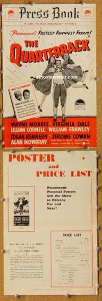 h518 QUARTERBACK English movie pressbook '40 Wayne Morris, football!
